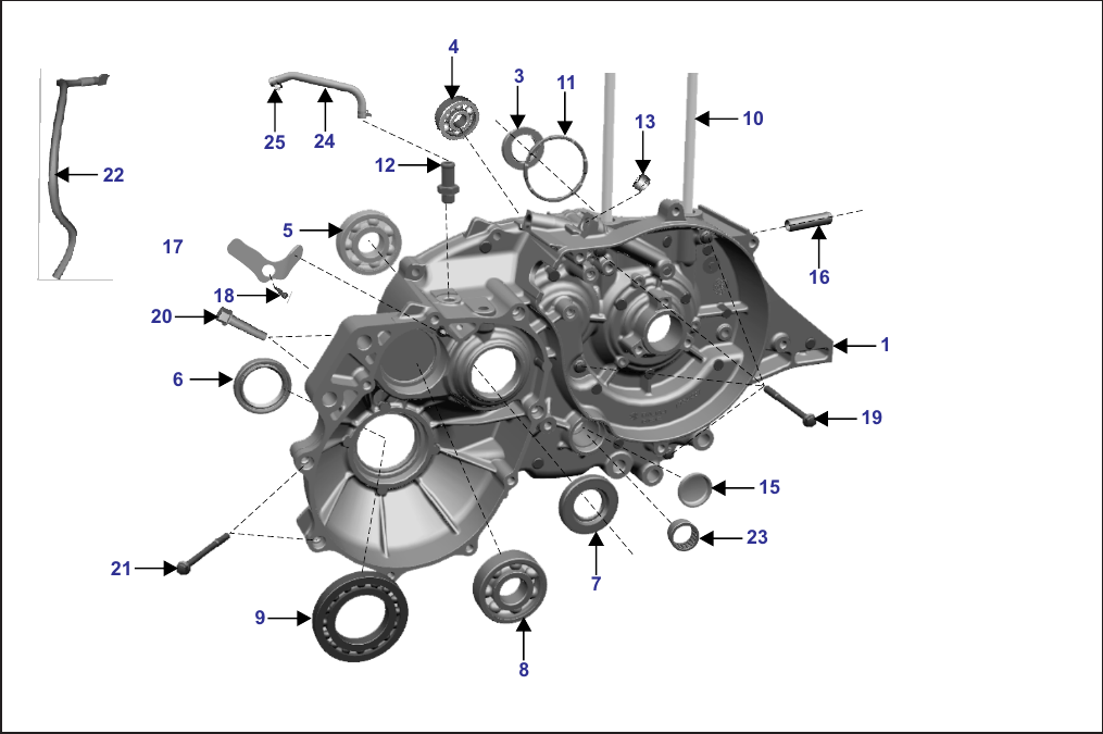 Plate 2 — CRANK CASE MAGNETO SIDE