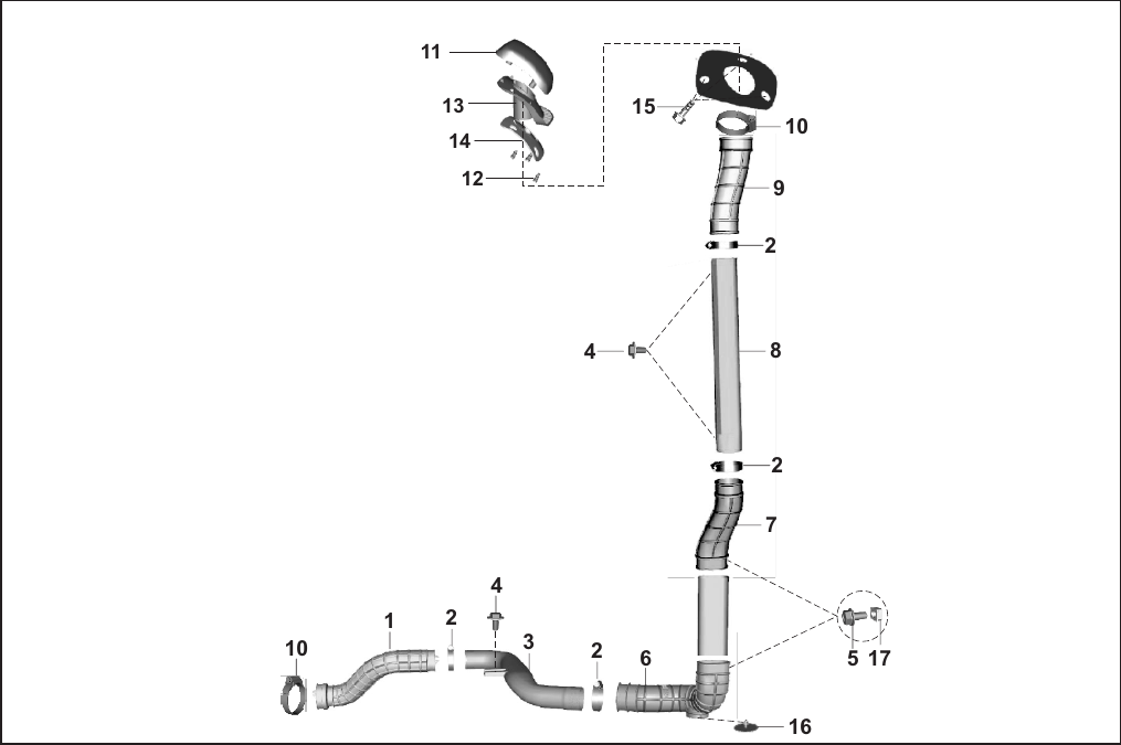 Plate 23 — PIPE AIR INTAKE - XWIDE