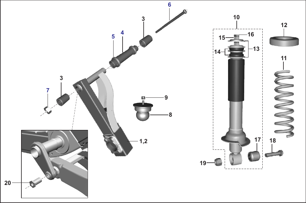 Plate 32 — TRAILING ARM / RR SH. ABS - XWIDE & C MF & ALTERNATE BF OBD2B FUEL