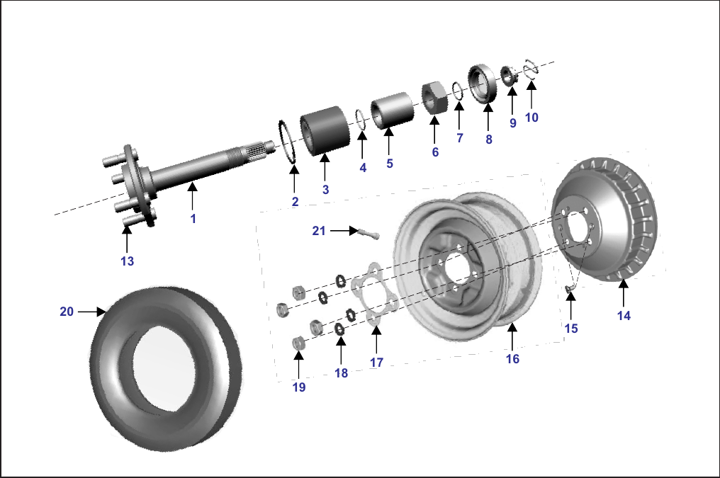 Plate 33 — REAR WHEEL AXLE - RE