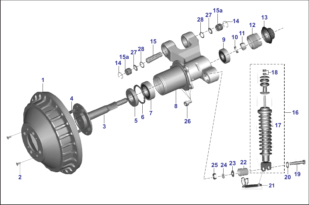 Plate 39 — FRONT HUB & FRONT SHOCK ABS - RE MF & ALTERNATE BF OBD2B FUEL