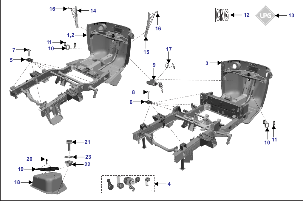 Plate 52 — FRAME CHASSIS - XWIDE & CARGO