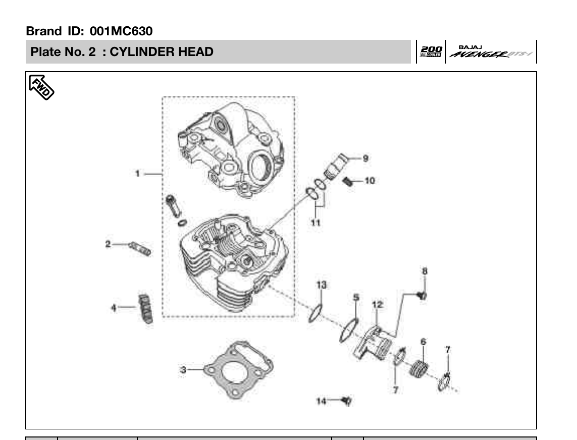 Plate 2 — CYLINDER HEAD