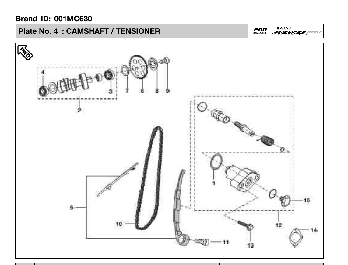 Plate 4 — CAMSHAFT / TENSIONER