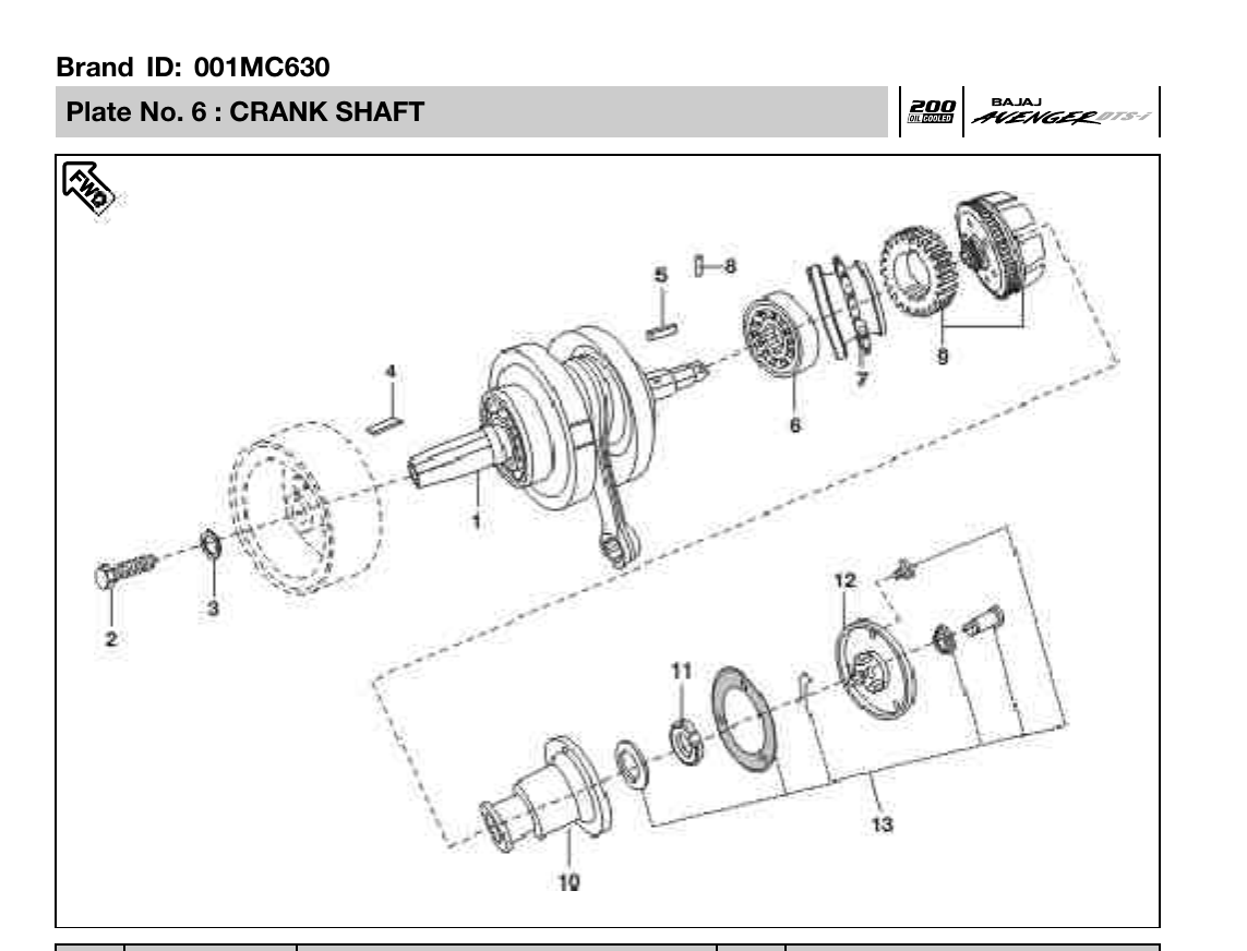 Plate 6 — CRANK SHAFT