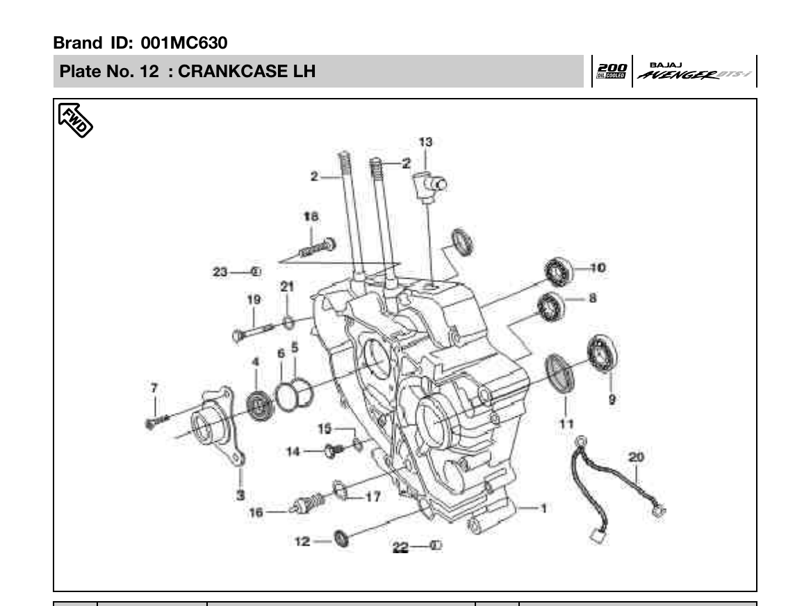 Plate 12 — CRANKCASE LH