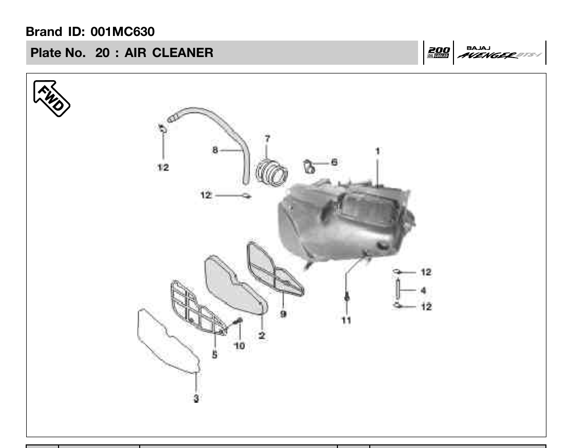 Plate 20 — AIR CLEANER