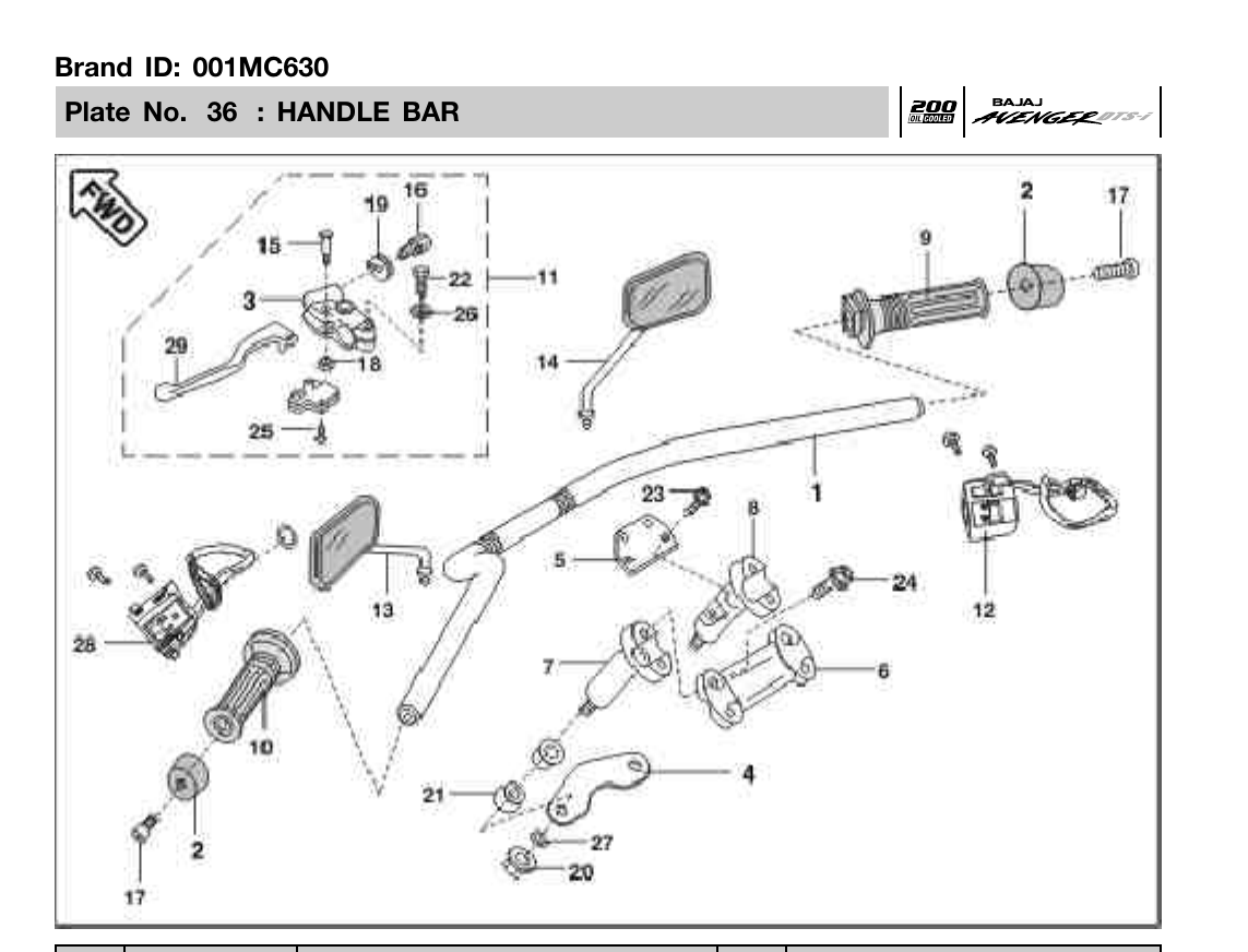 Plate 36 — HANDLE BAR