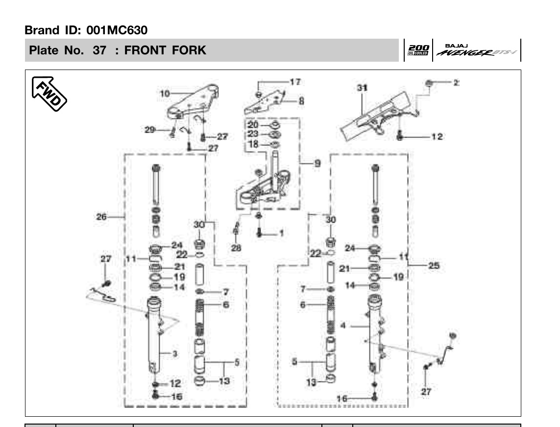 Plate 37 — FRONT FORK