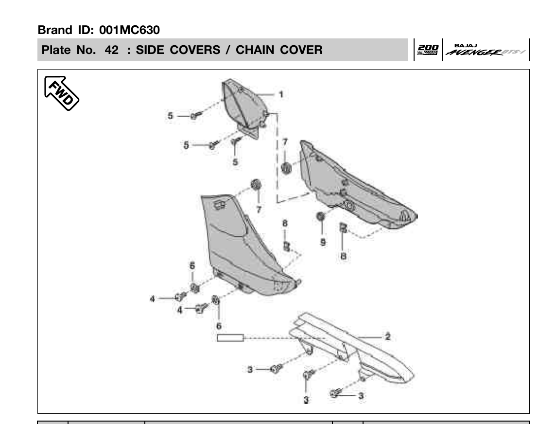 Plate 42 — SIDE COVERS / CHAIN COVER