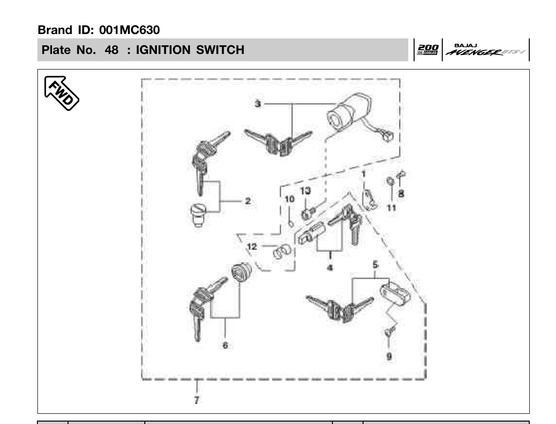 Plate 48 — IGNITION SWITCH
