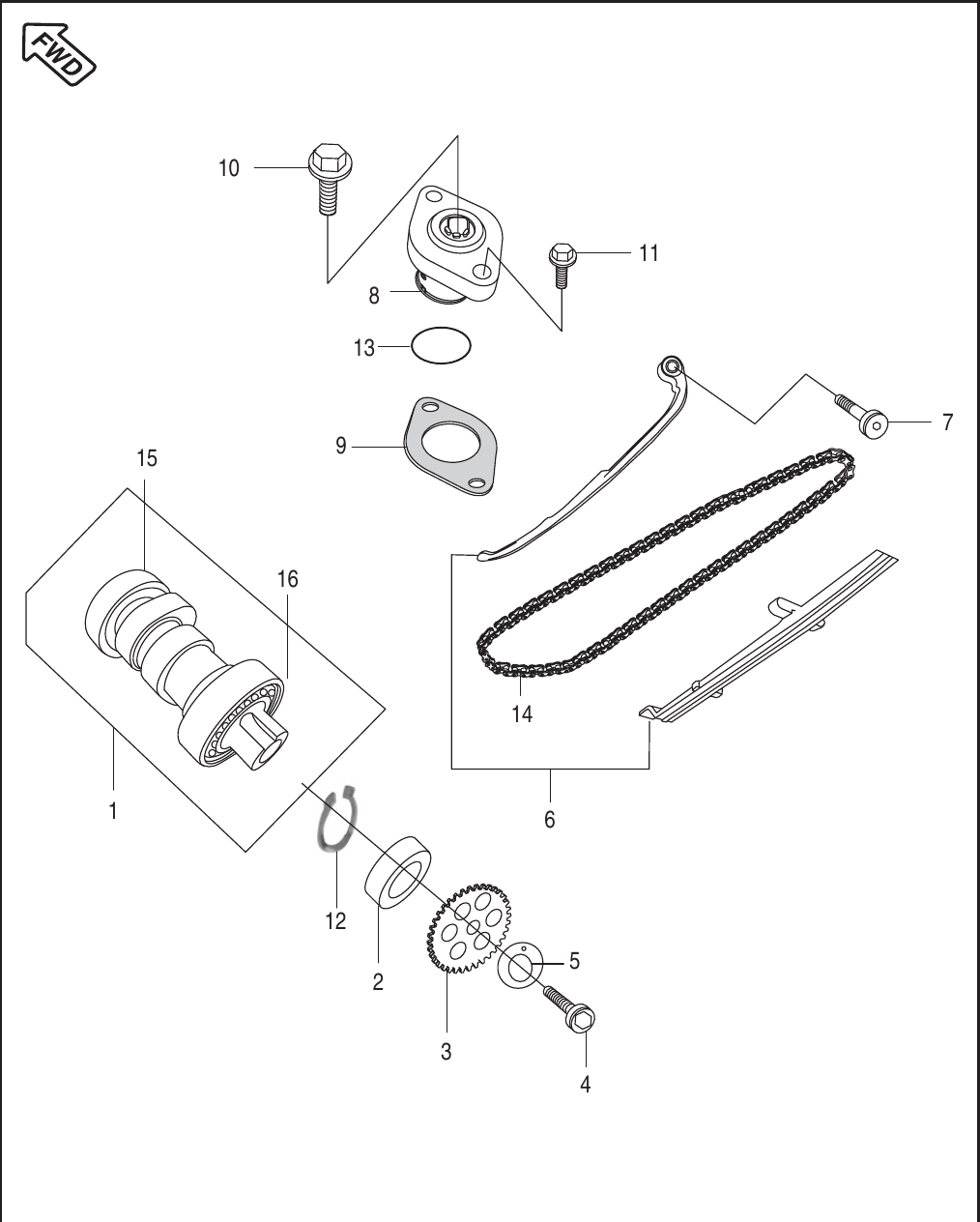 Plate 4 — Camshaft / Tensioner