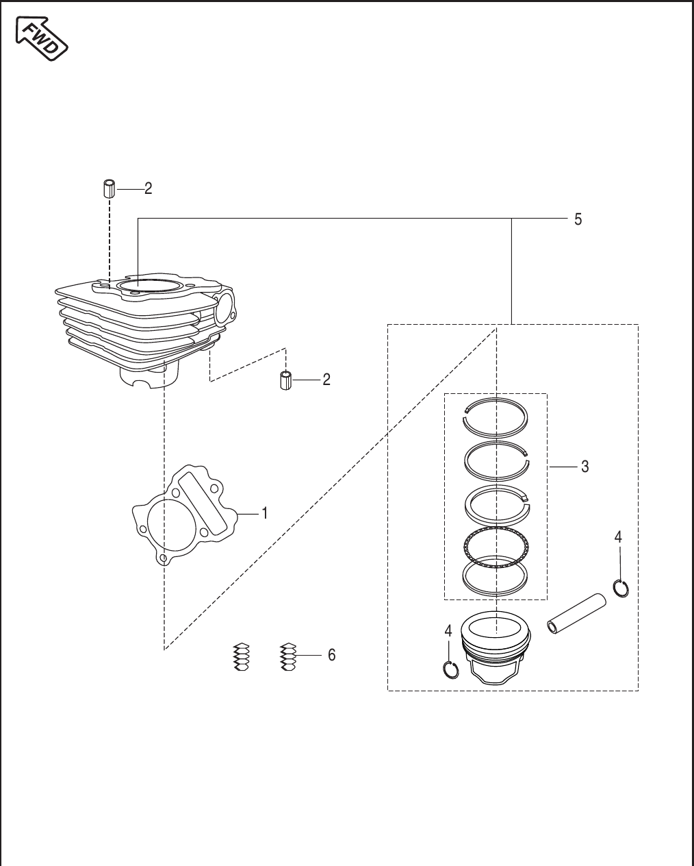 Plate 5 — Cylinder and Piston