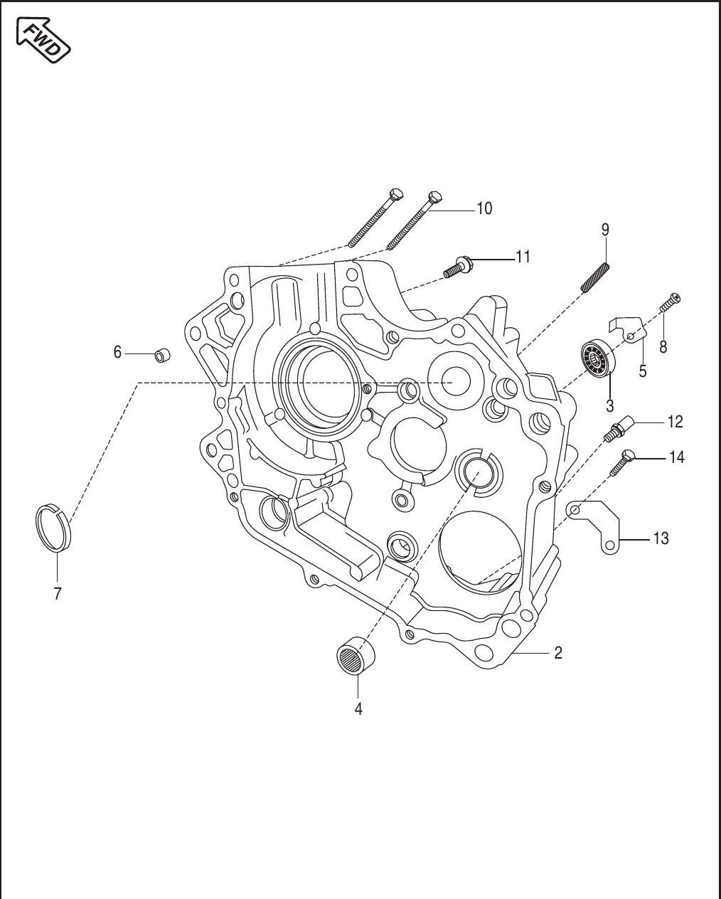 Plate 10 — Engine Assembly / Crankcase RH