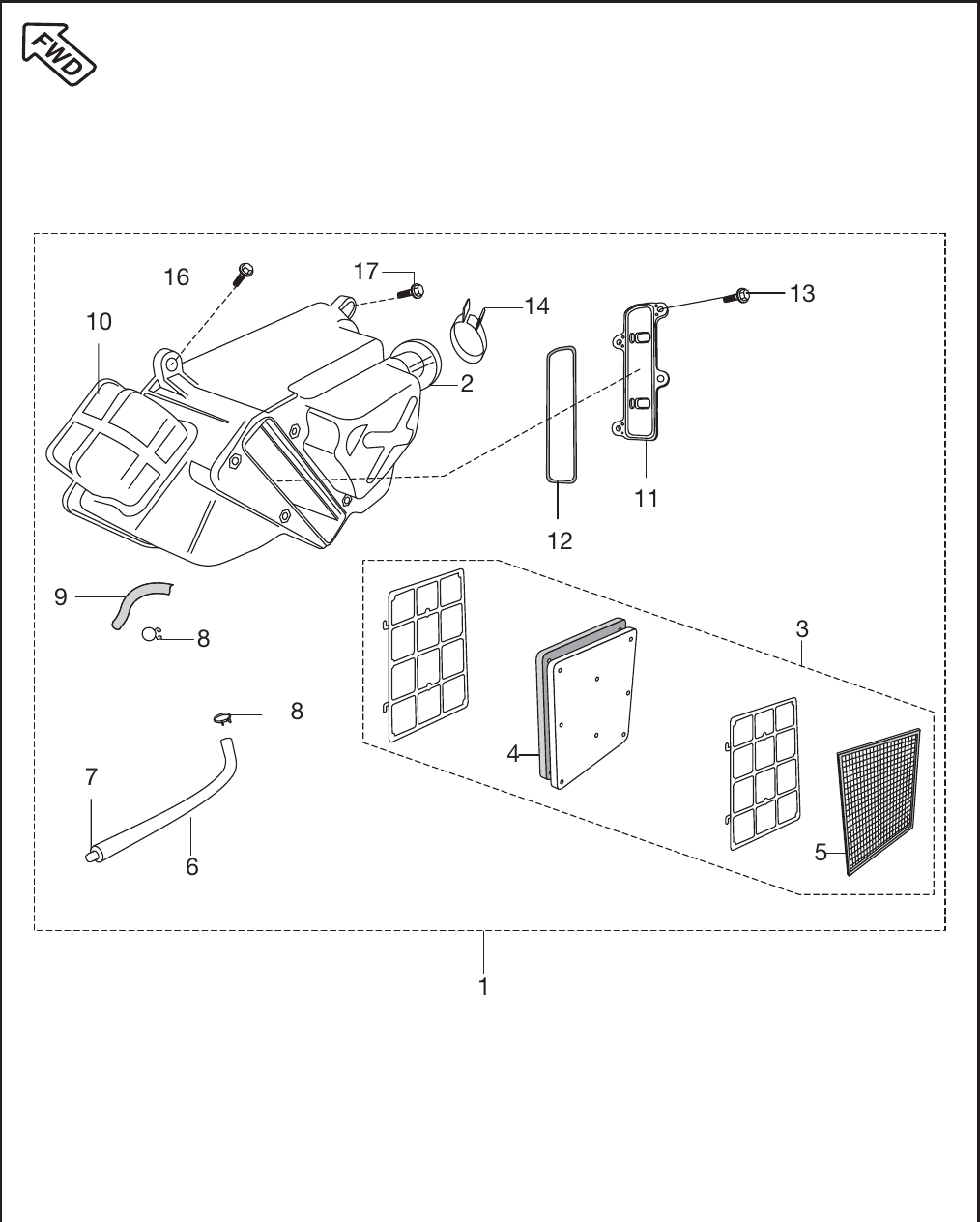 Plate 17 — Air Cleaner Complete