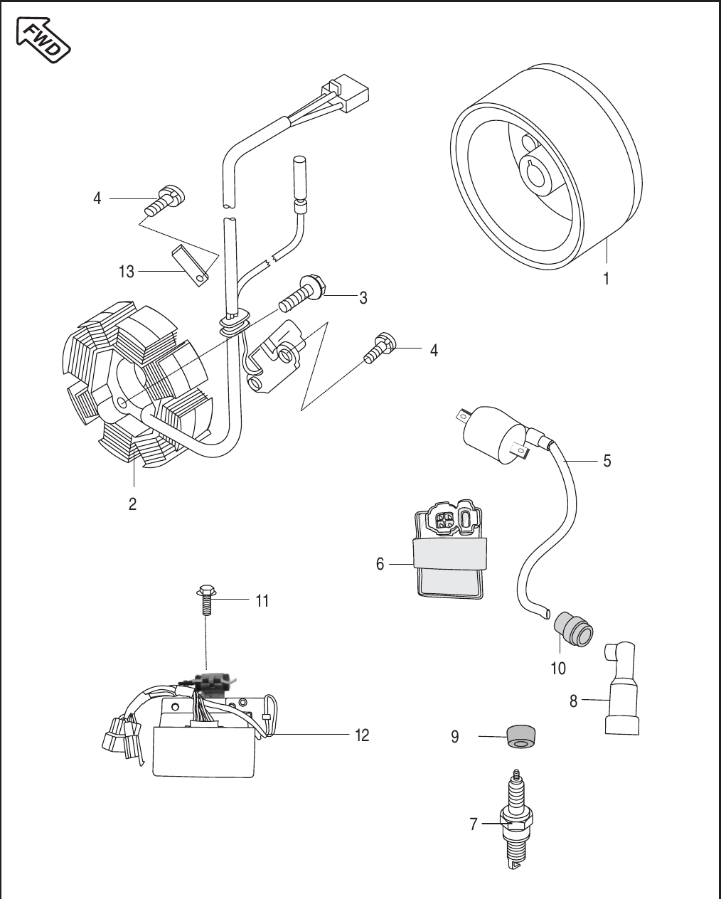 Plate 21 — Magneto, CDI & H.T. Coil