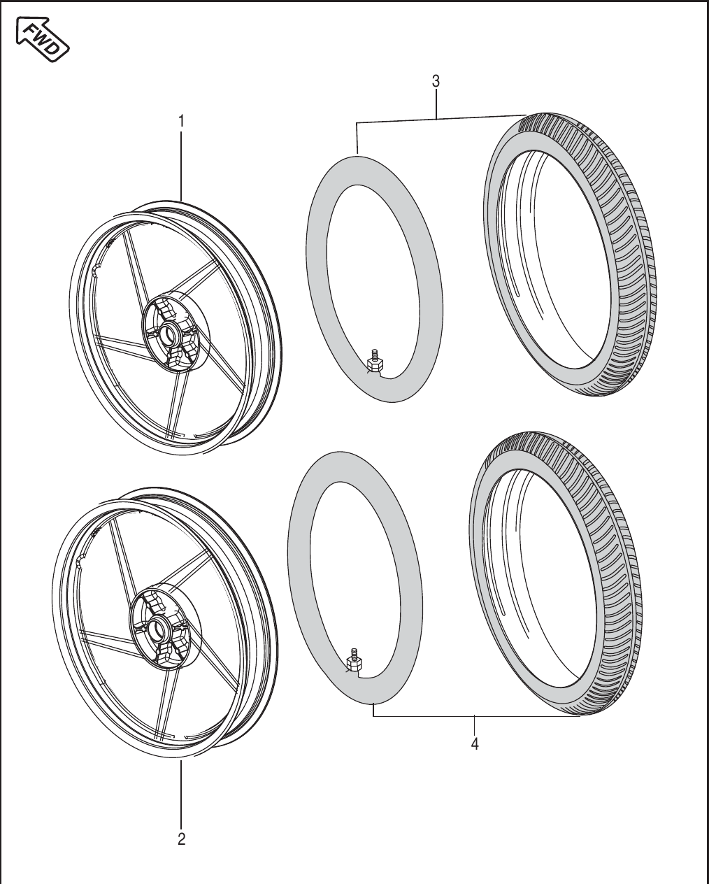 Plate 29-2 — Tube / Tyre / Rim (Alloy Wheel)