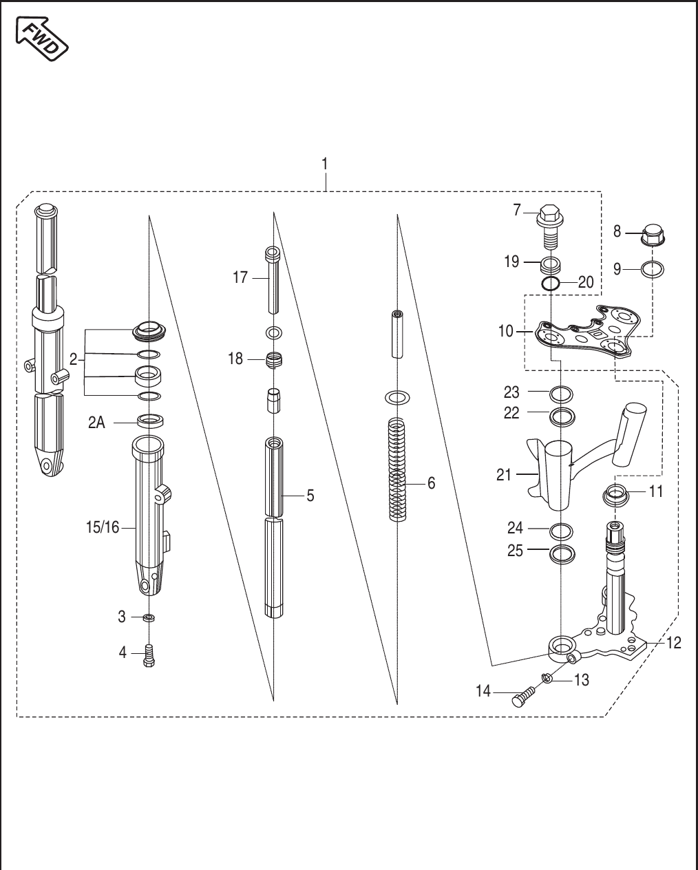 Plate 34 — Front Fork ( for Without Fairing Version)