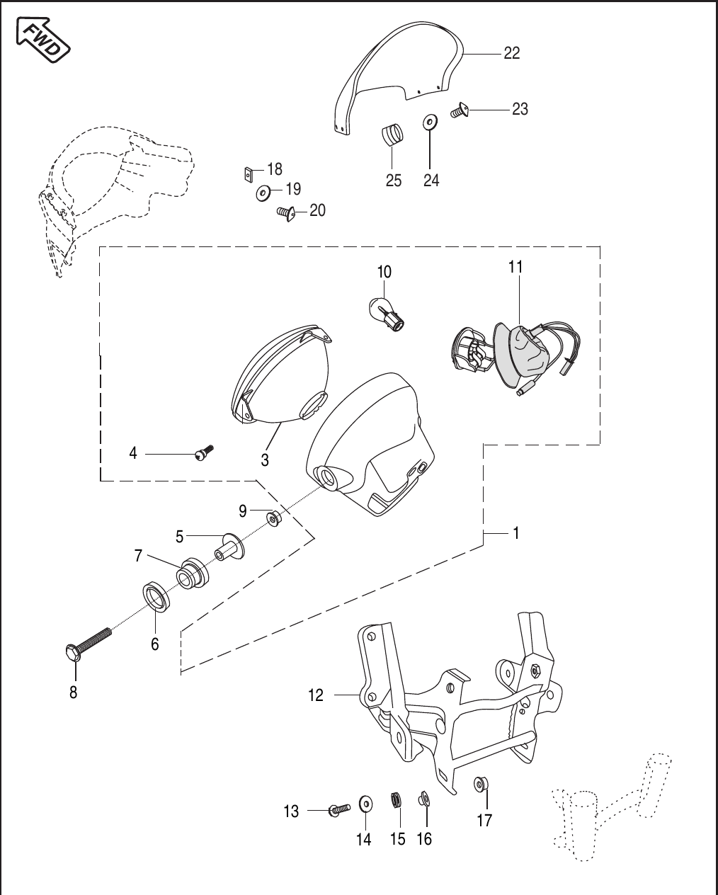 Plate 41-2 — Head Lamp (With Fairing)