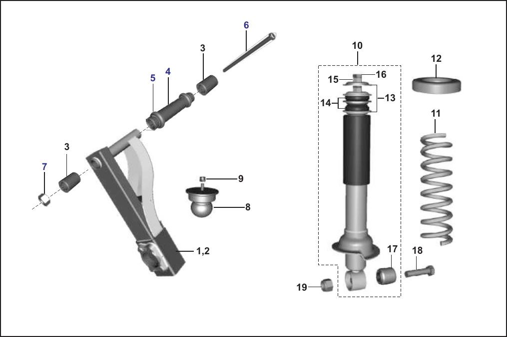 Plate 33 — TRAILING ARM/ RR SH. ABS- XWIDE &