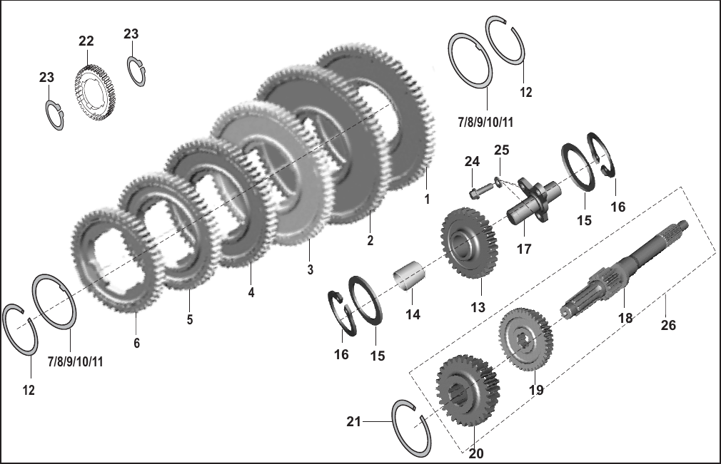 Plate 14 — GEAR TRANSMISSION