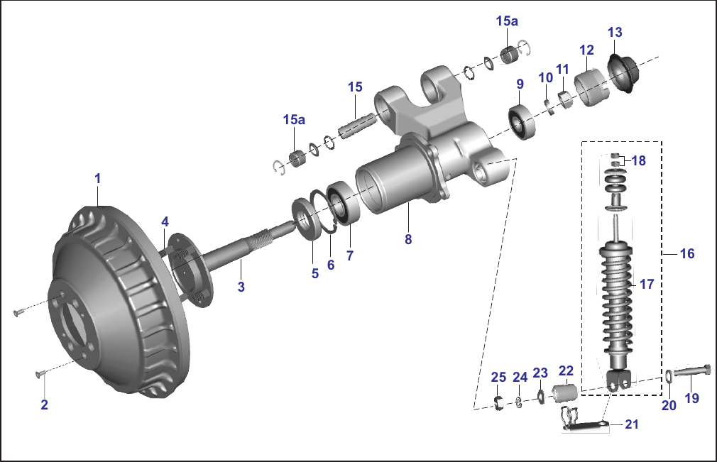 Plate 48 — FRONT HUB & FRONT SHOCK ABSORBER