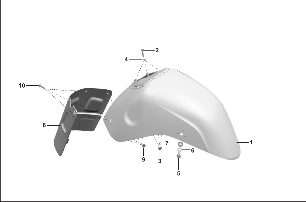Plate 23 — MUDGUARD FRONT - RE