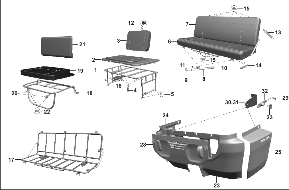 Plate 43 — SEAT ASSEMBLY - XW & C
