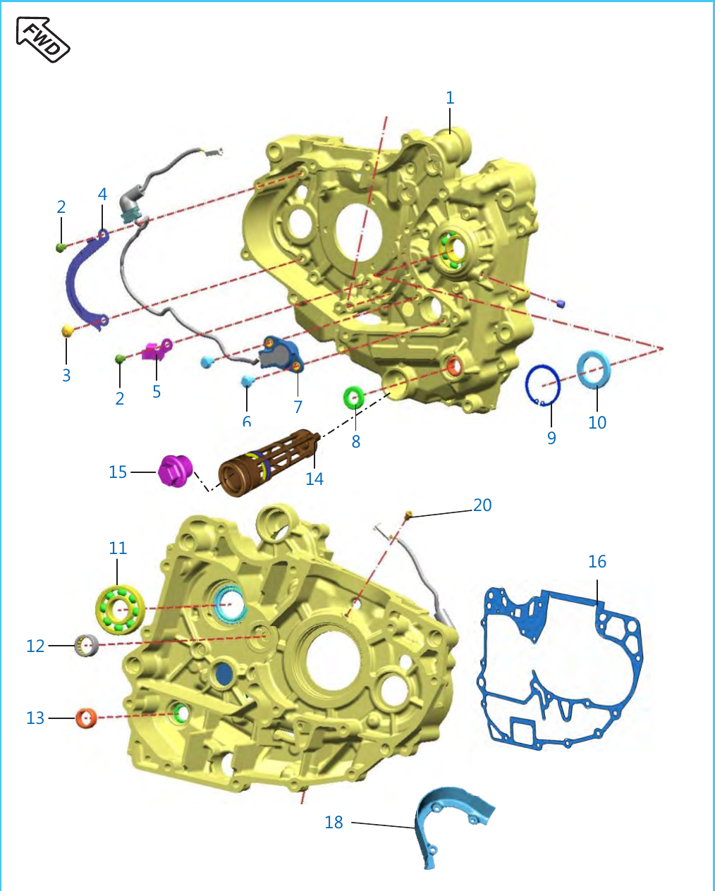 Plate 12 — Crankcase LH