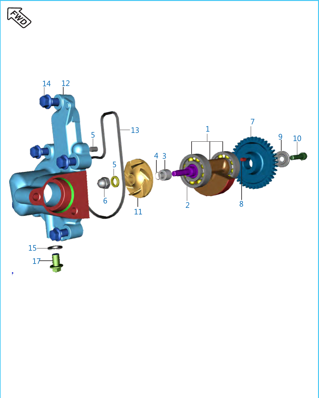 Plate 13 — Balancer Idler Gear / Water Pump