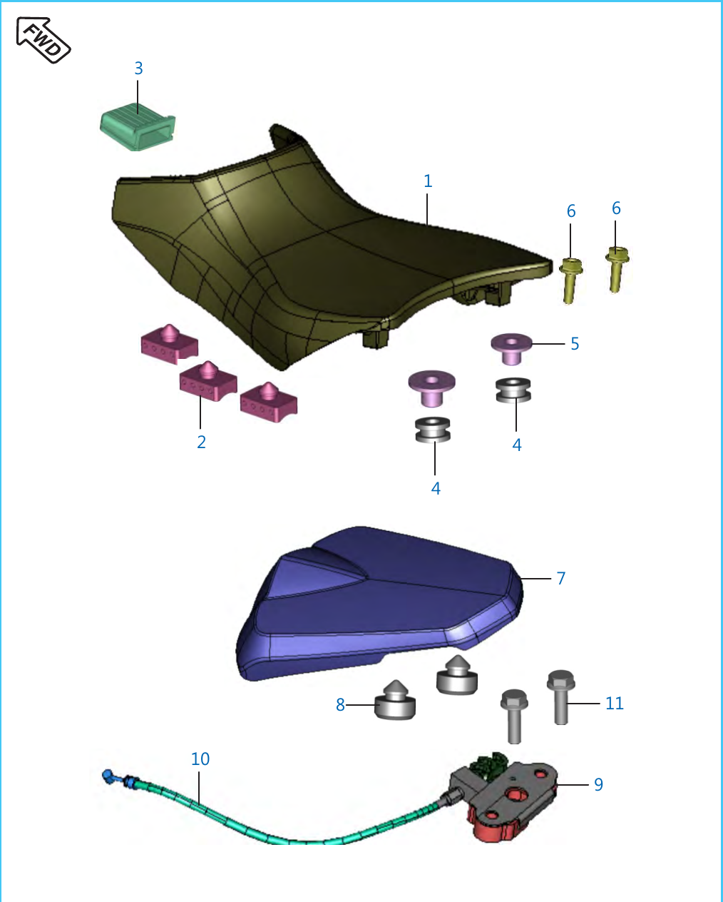 Plate 25 — Seat Assembly / Seat Lock
