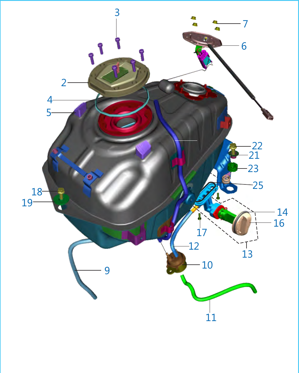 Plate 42 — Petrol Tank, Cap Tank and Gauge Fuel