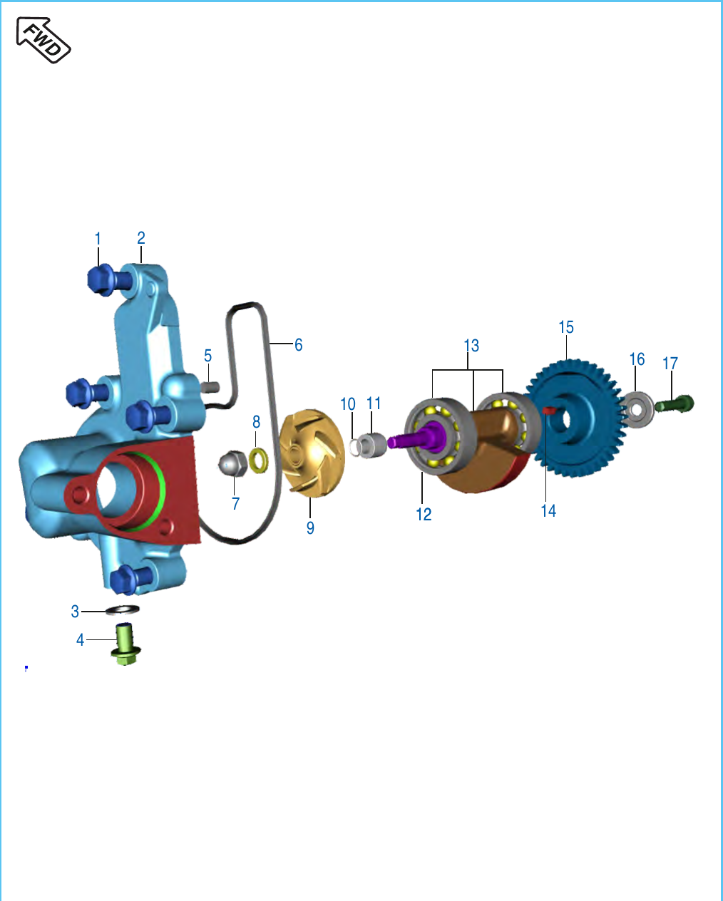 Plate 12 — Balancer Idler Gear / Water Pump