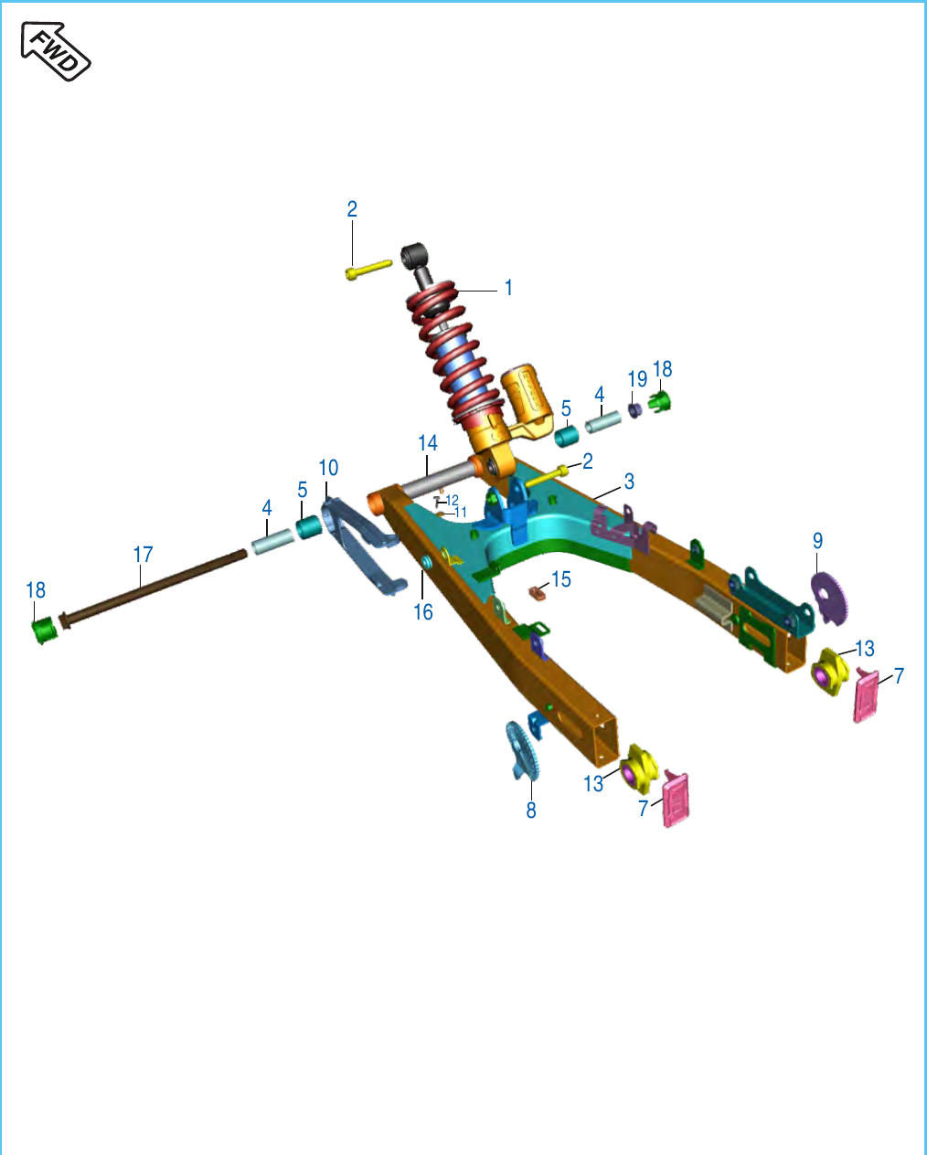 Plate 26 — Swing Arm / Rear Shock Absorber