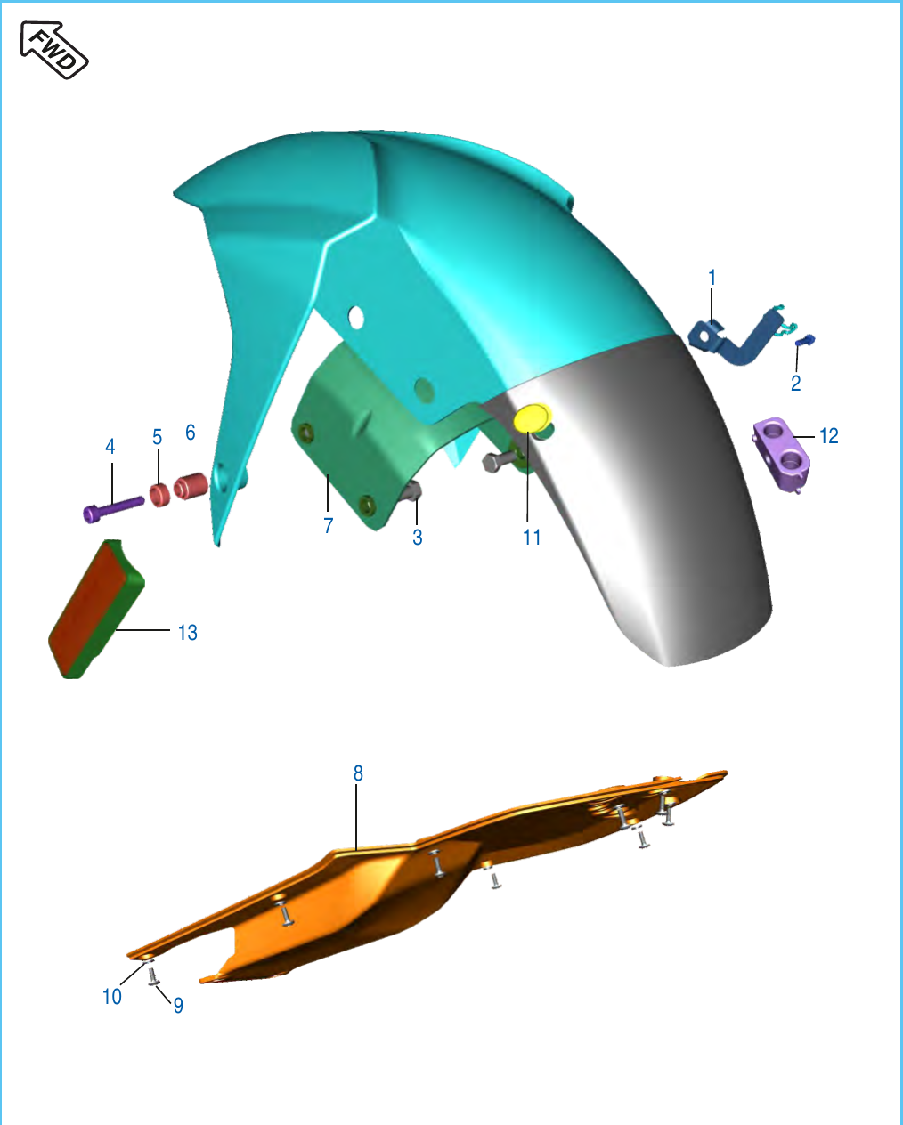 Plate 28 — Mudguard - Front & Rear
