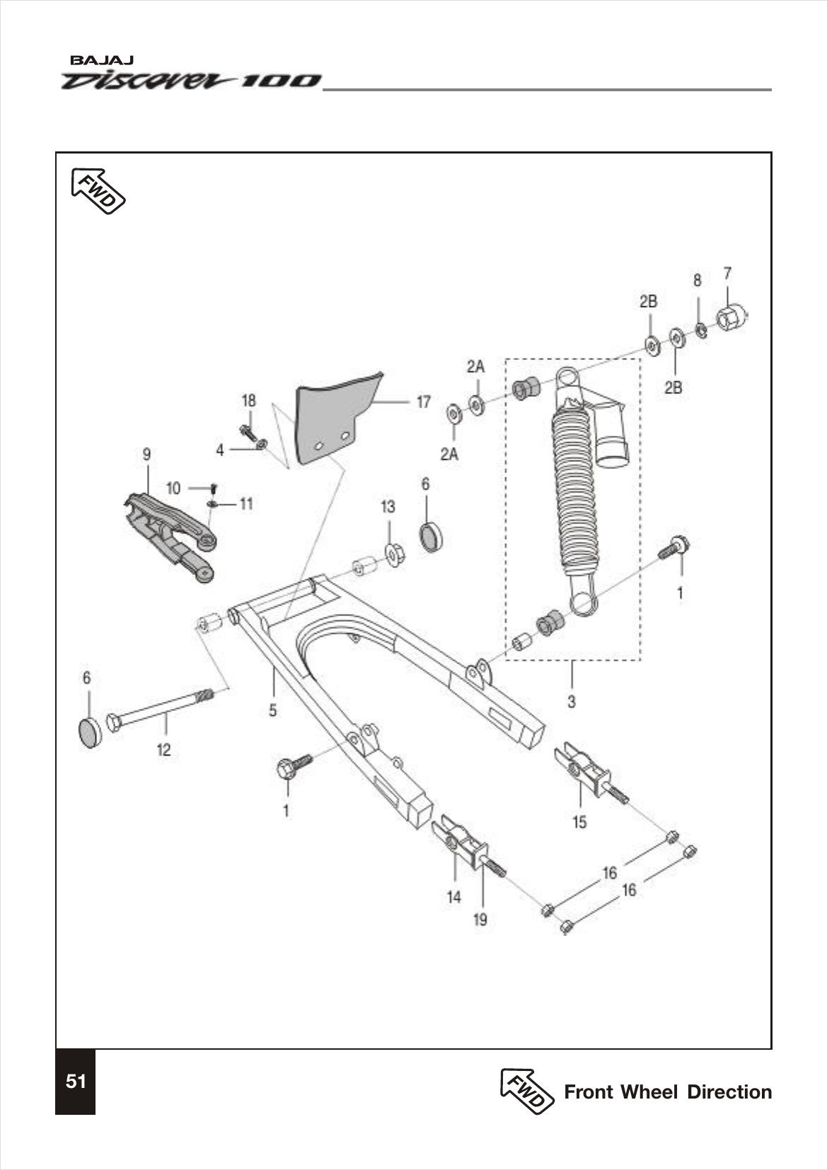 Plate 26 — Swing Arm / Rear Shock Absorber