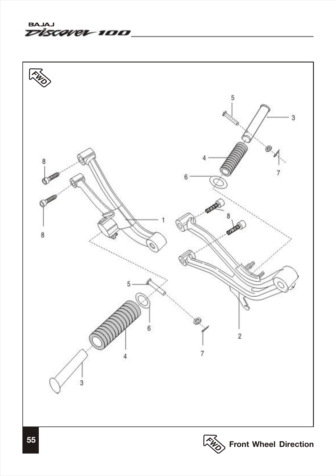 Plate 28 — Pillion Foot Rest / Holder