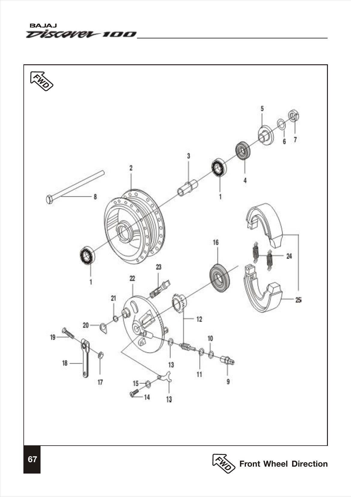 Plate 34 — Front Hub (Spoke Wheel)