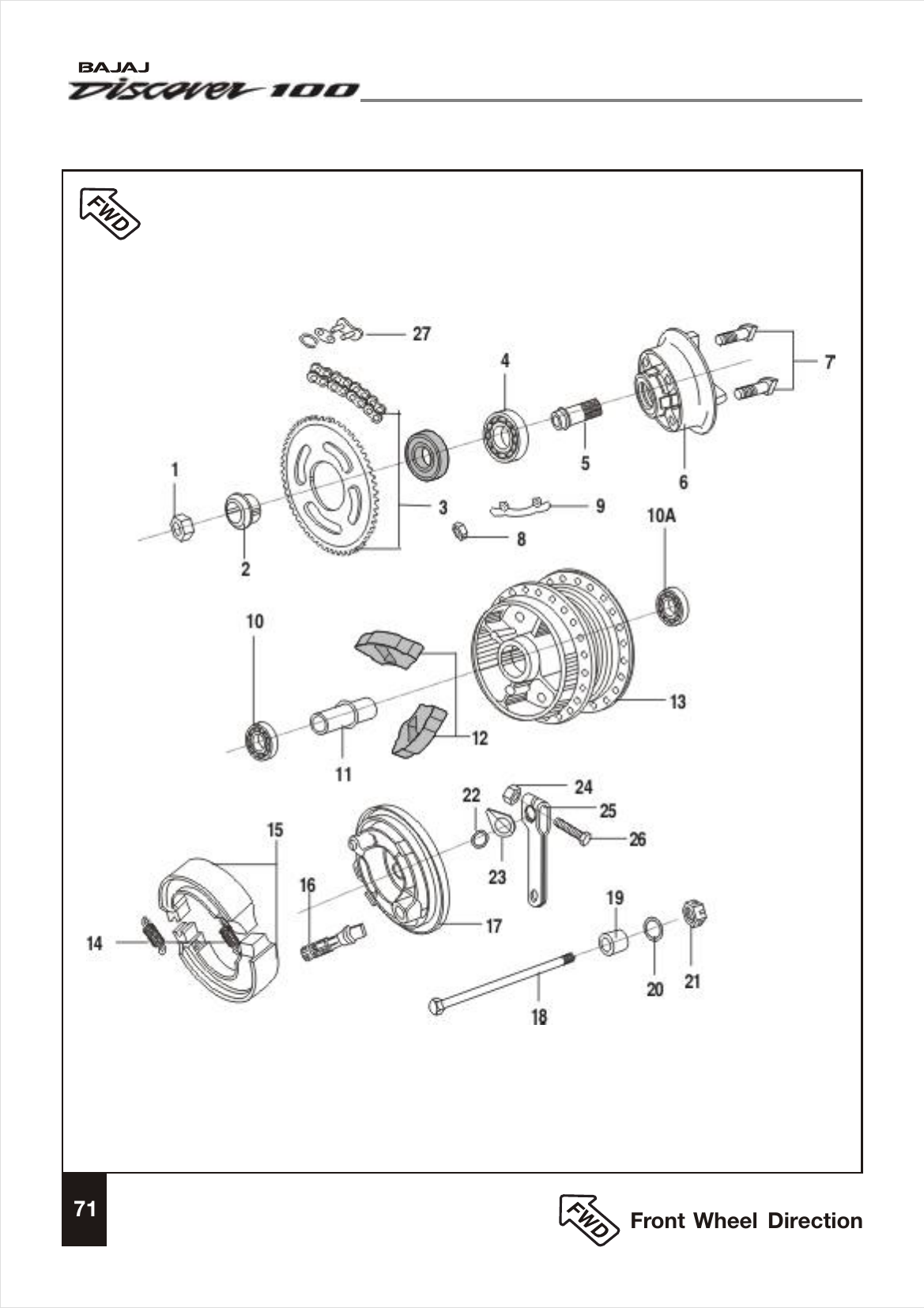 Plate 36 — Rear Hub (Spoke Wheel)