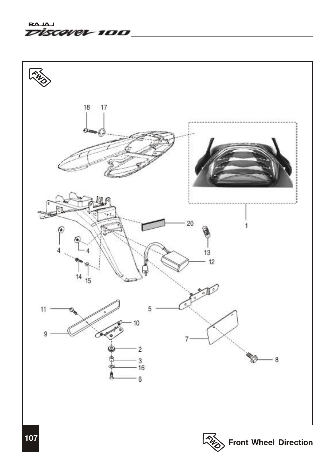 Plate 48 — Tail Lamp Assly / Front Number Plate