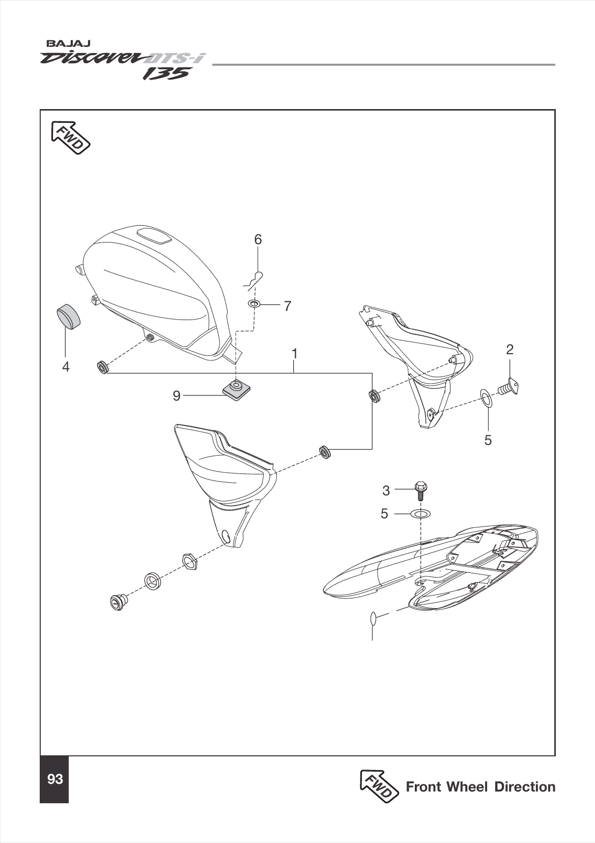 Plate 40 — Fittings - Petrol Tank, Side Covers & Cover Seat