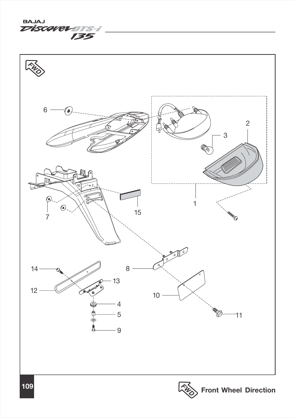 Plate 46 — Tail Lamp Assly / Front Number Plate
