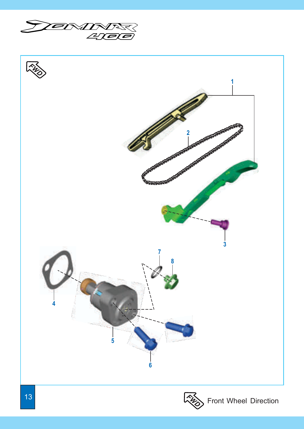 Plate 4 — Chain Guide & Tensioner Assembly