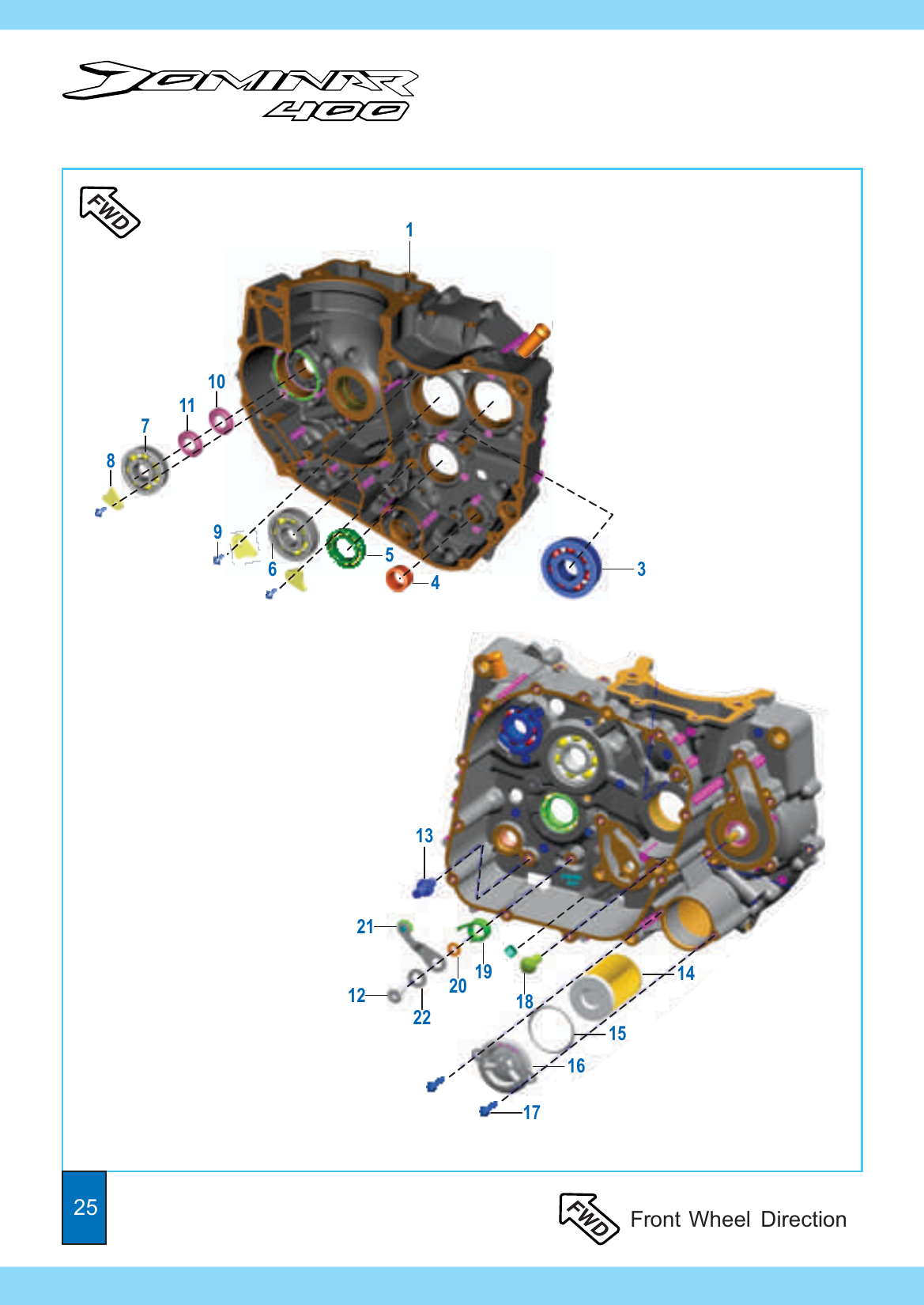Plate 10 — Engine Assembly / Crankcase RH