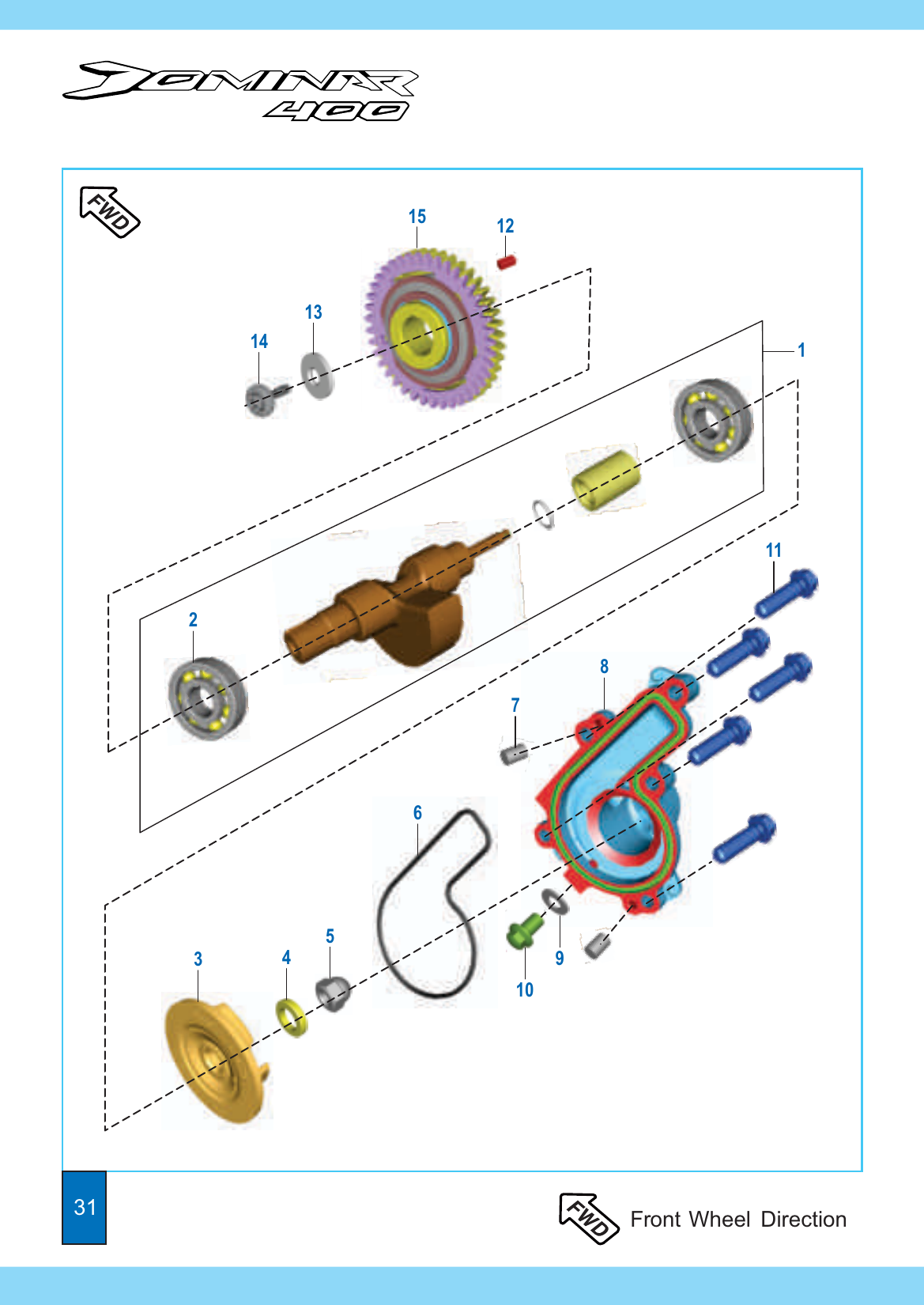 Plate 12 — Balancer Idler Gear & Water Pump