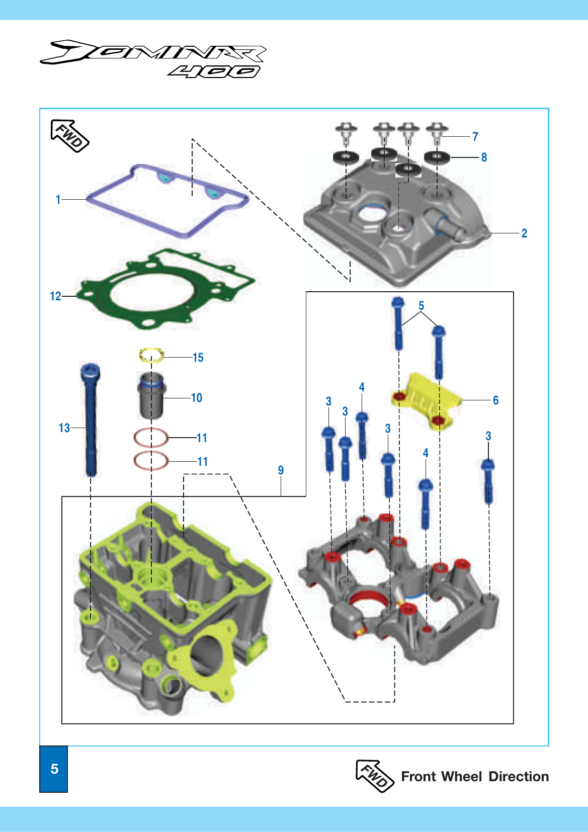 Plate 3 — Cylinder Head & Cover - Dominar 400 Upgrade (UG)
