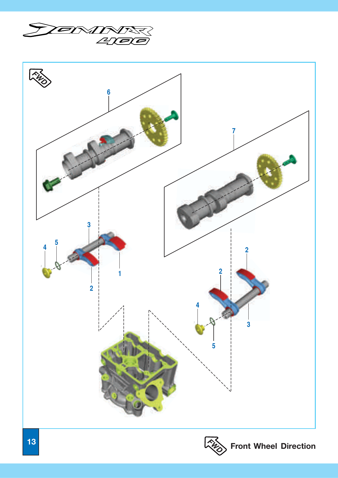 Plate 5 — Rocker arm & Camshaft - Dominar 400 Upgrade (UG)