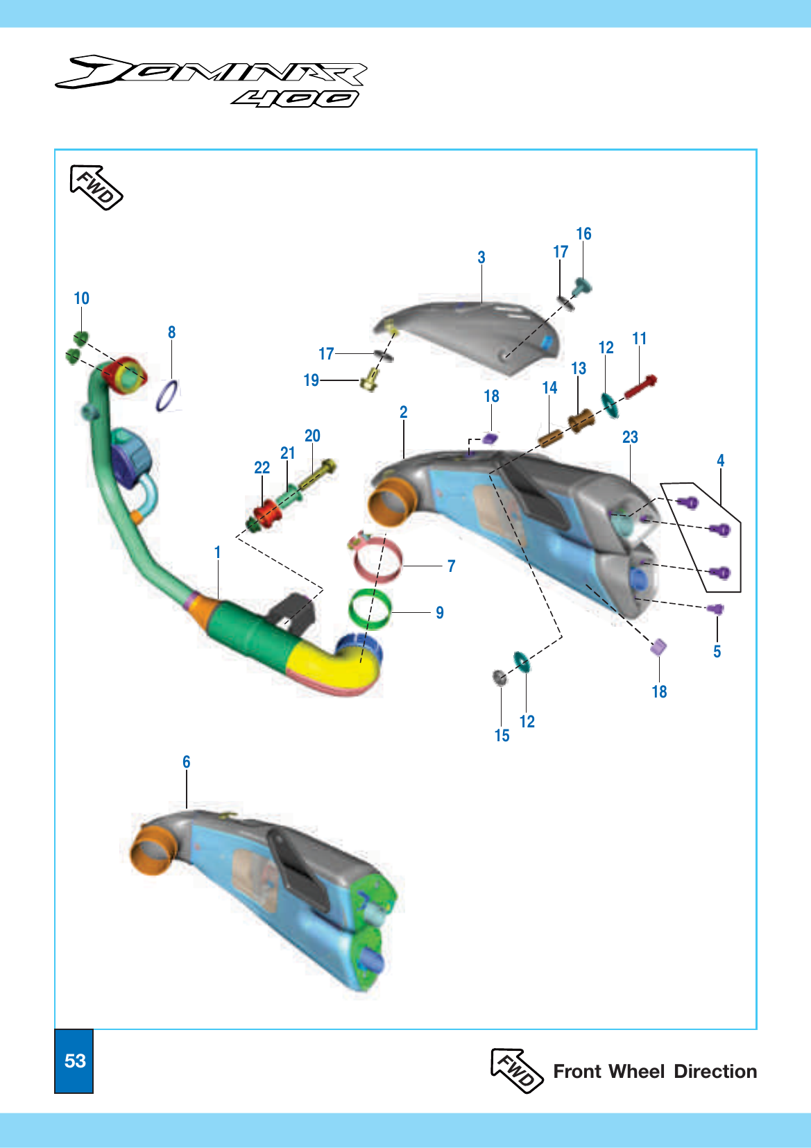 Plate 23 — Silencer Assembly - Dominar 400 Upgrade (UG)