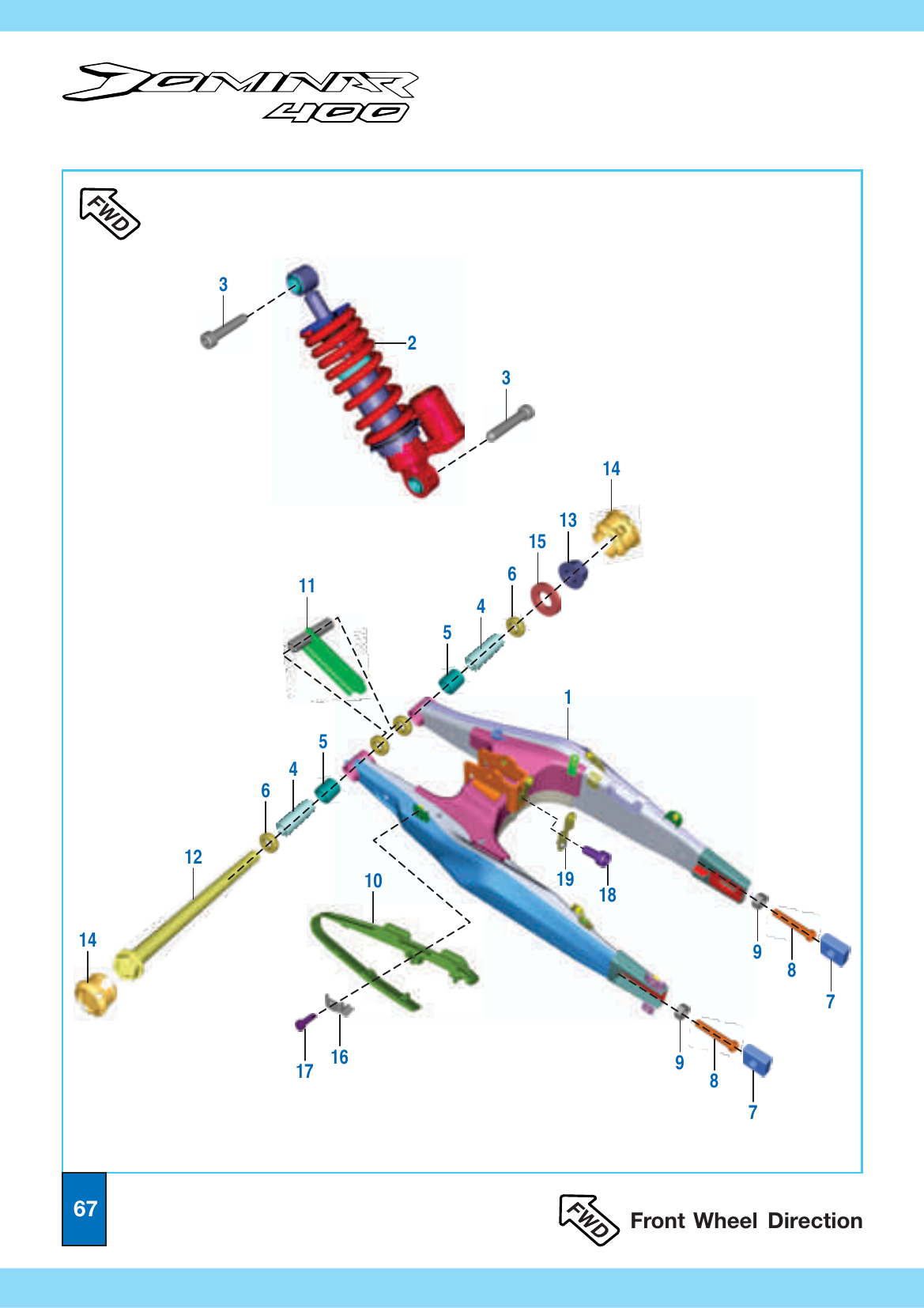 Plate 30 — Swing Arm & Rear Shock Absorber