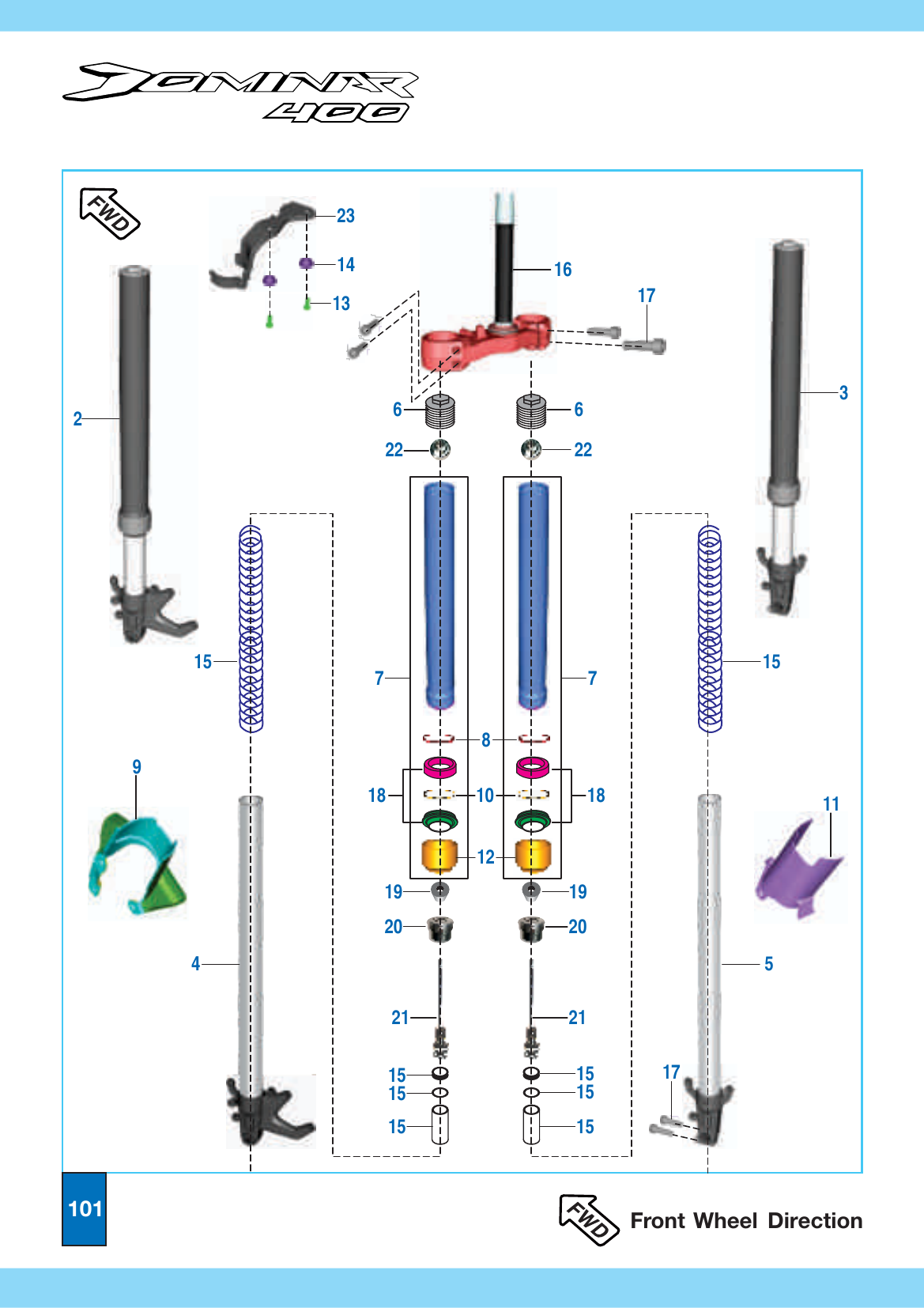 Plate 44 — Front Fork - Dominar 400 Upgrade (UG)